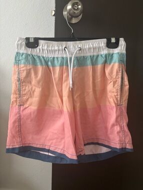 Trunks Surf & Swim Co. Pastel Colorblock Swim Shorts - M